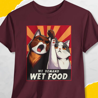 We Demand Wet Food - Unisex Softstyle Tee Cat T-Shirt