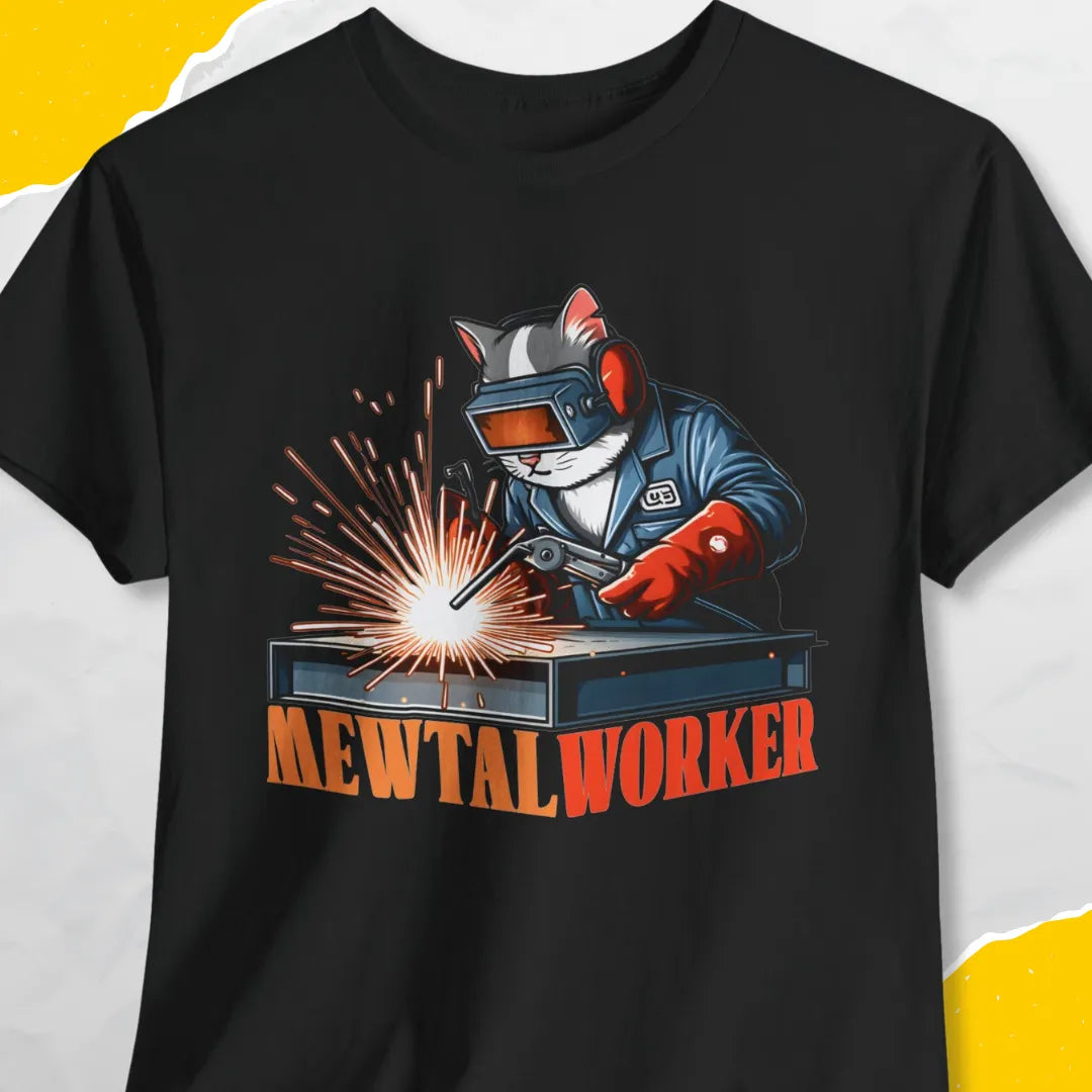 Meowtal Worker - Unisex Softstyle Tee Cat T-Shirt