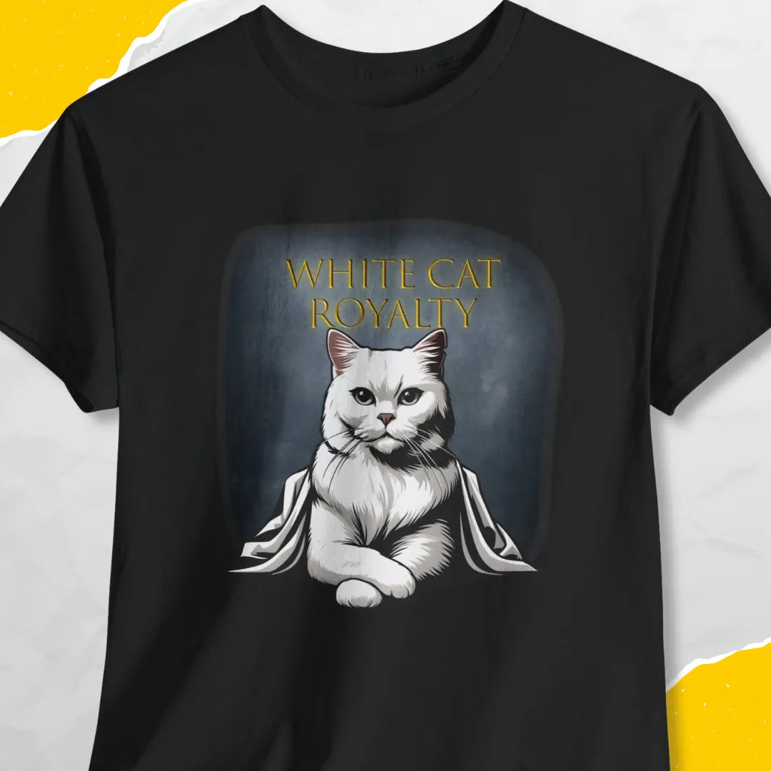 White Cat Royalty - Unisex Softstyle Tee Cat T-Shirt