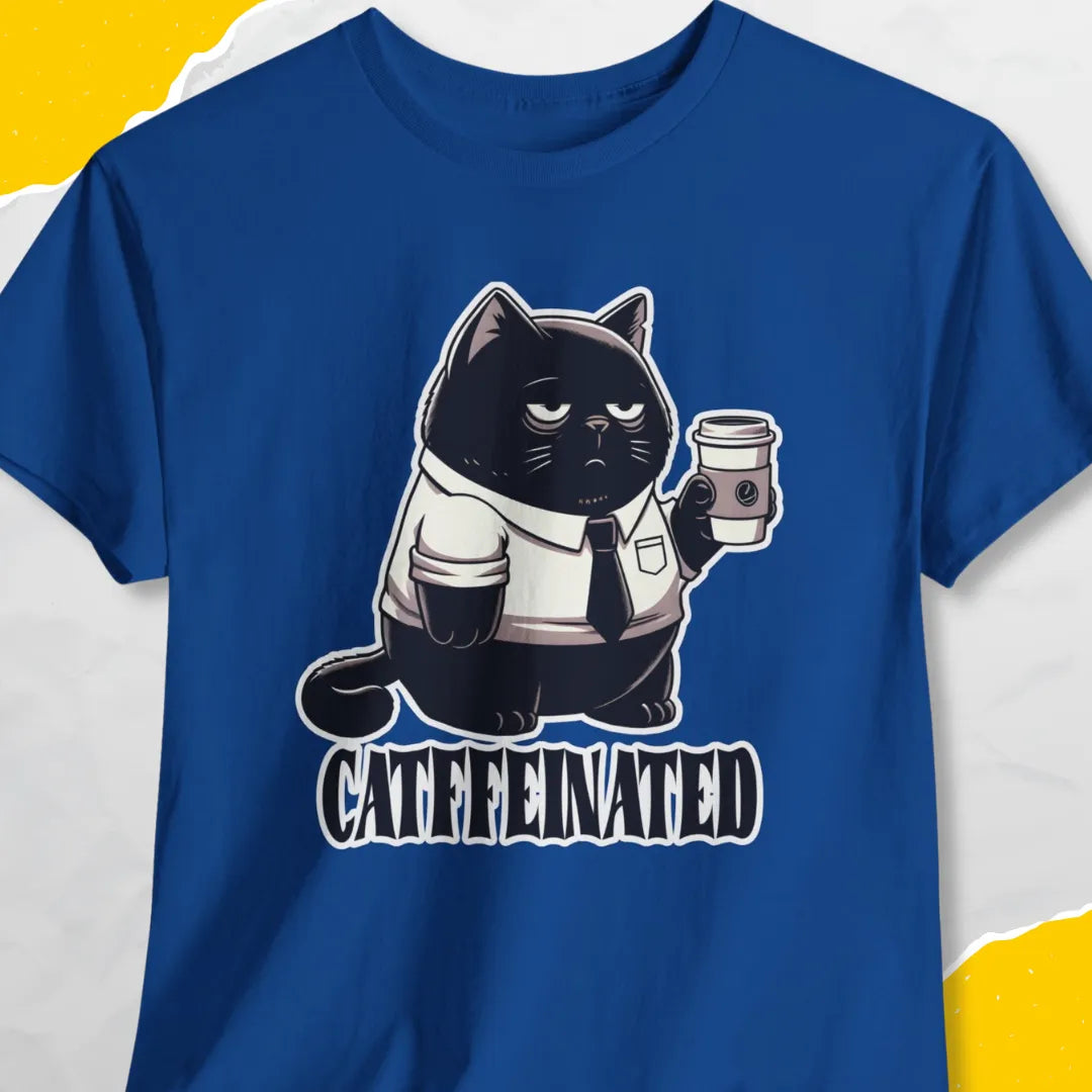 Catffeinated - Unisex Softstyle Tee Cat T-Shirt