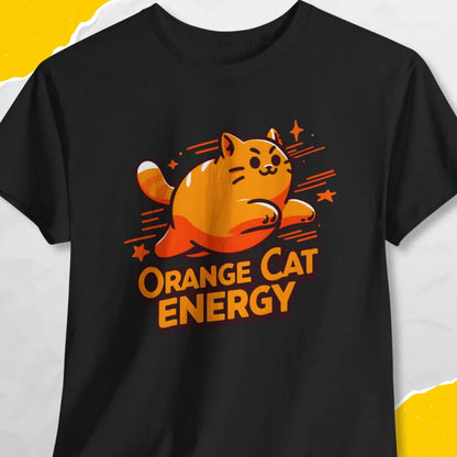 Orange Cat Energy - Unisex Softstyle Tee Cat T-Shirt