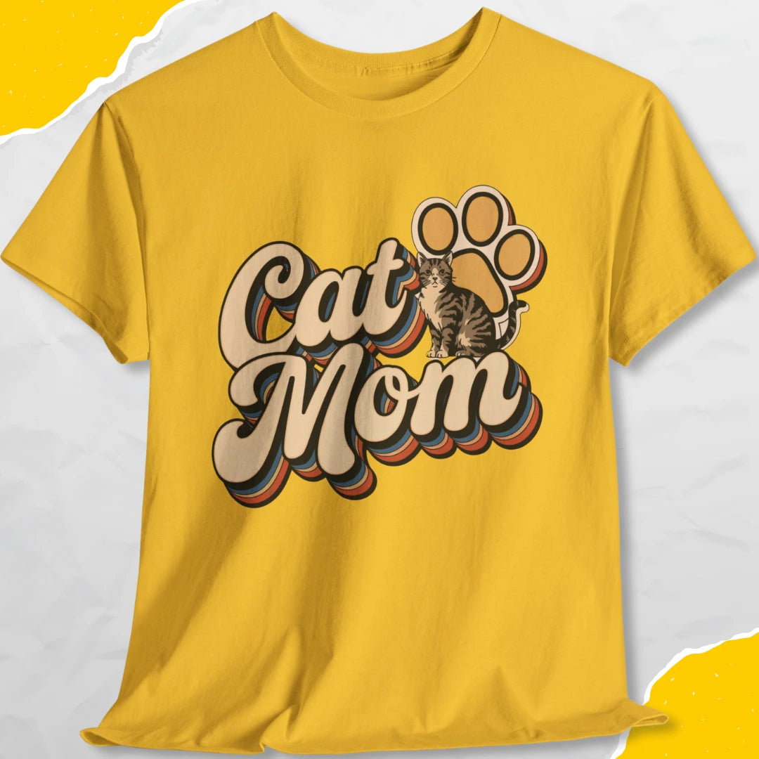 Cat Mom Retro - Unisex Softstyle Tee Cat T-Shirt