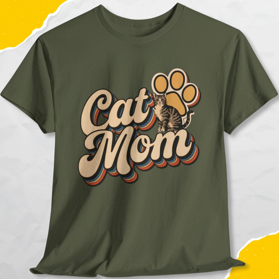 Cat Mom Retro - Unisex Softstyle Tee Cat T-Shirt