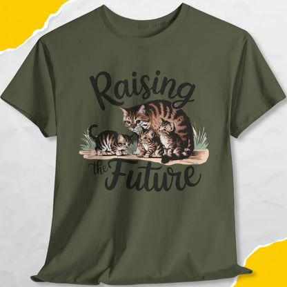 Raising the Future - Unisex Softstyle Tee Cat T-Shirt