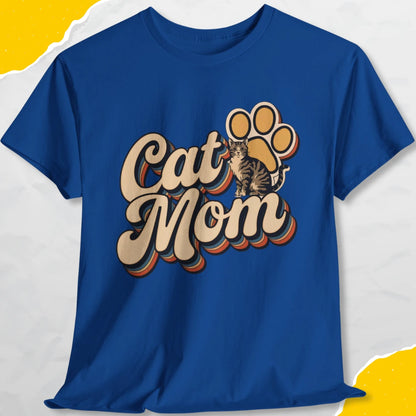 Cat Mom Retro - Unisex Softstyle Tee Cat T-Shirt