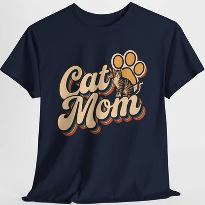 Cat Mom Retro - Unisex Softstyle Tee Cat T-Shirt