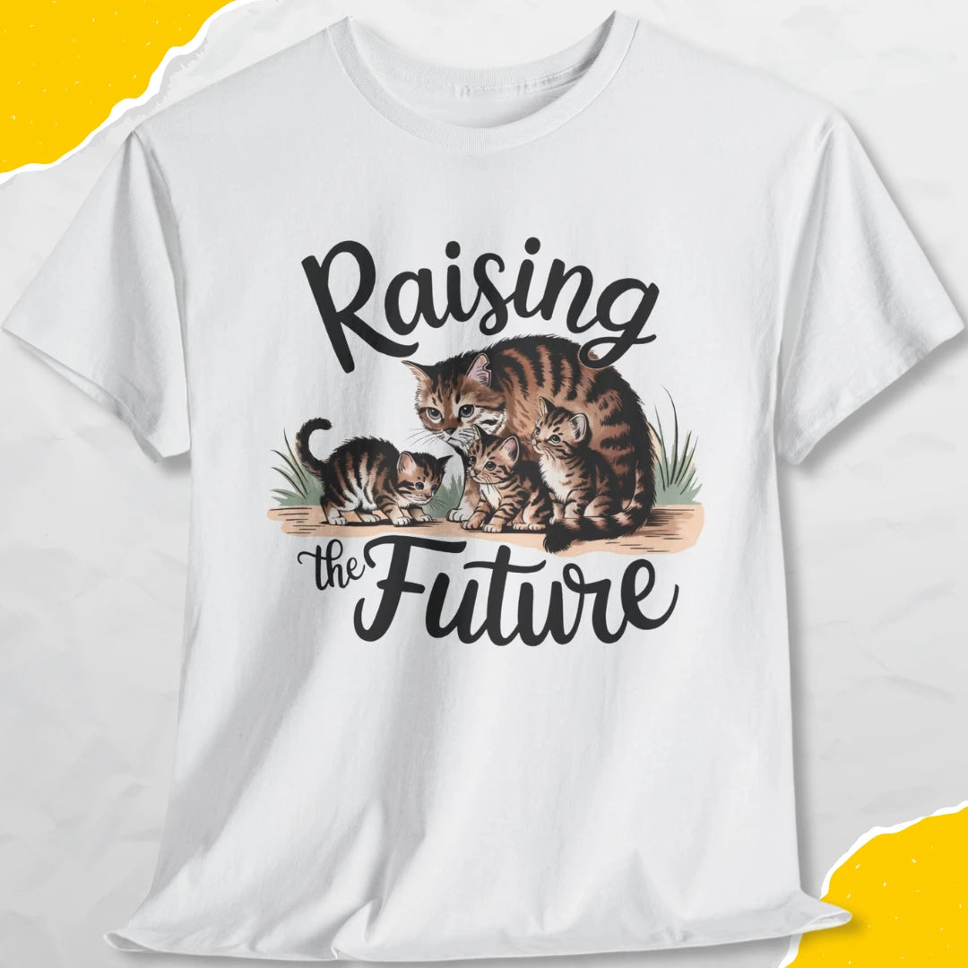 Raising the Future - Unisex Softstyle Tee Cat T-Shirt