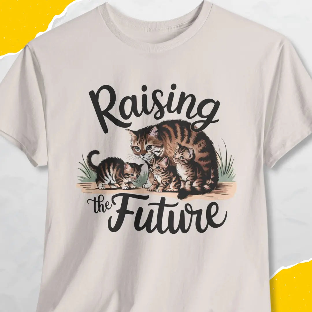 Raising the Future - Unisex Softstyle Tee Cat T-Shirt