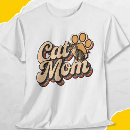 Cat Mom Retro - Unisex Softstyle Tee Cat T-Shirt