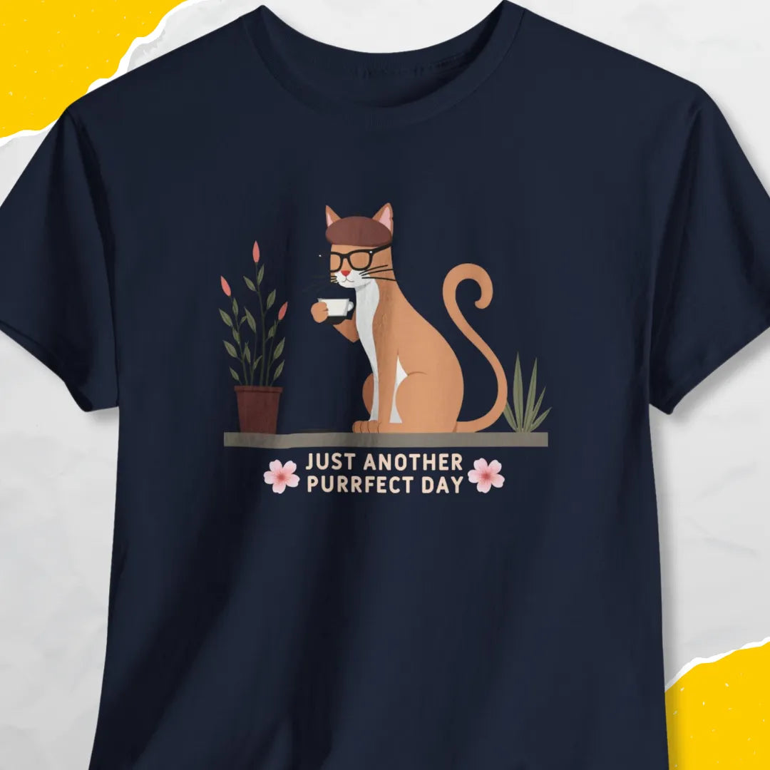 Just Another Purrfect Day - Unisex Softstyle Tee Cat T-Shirt