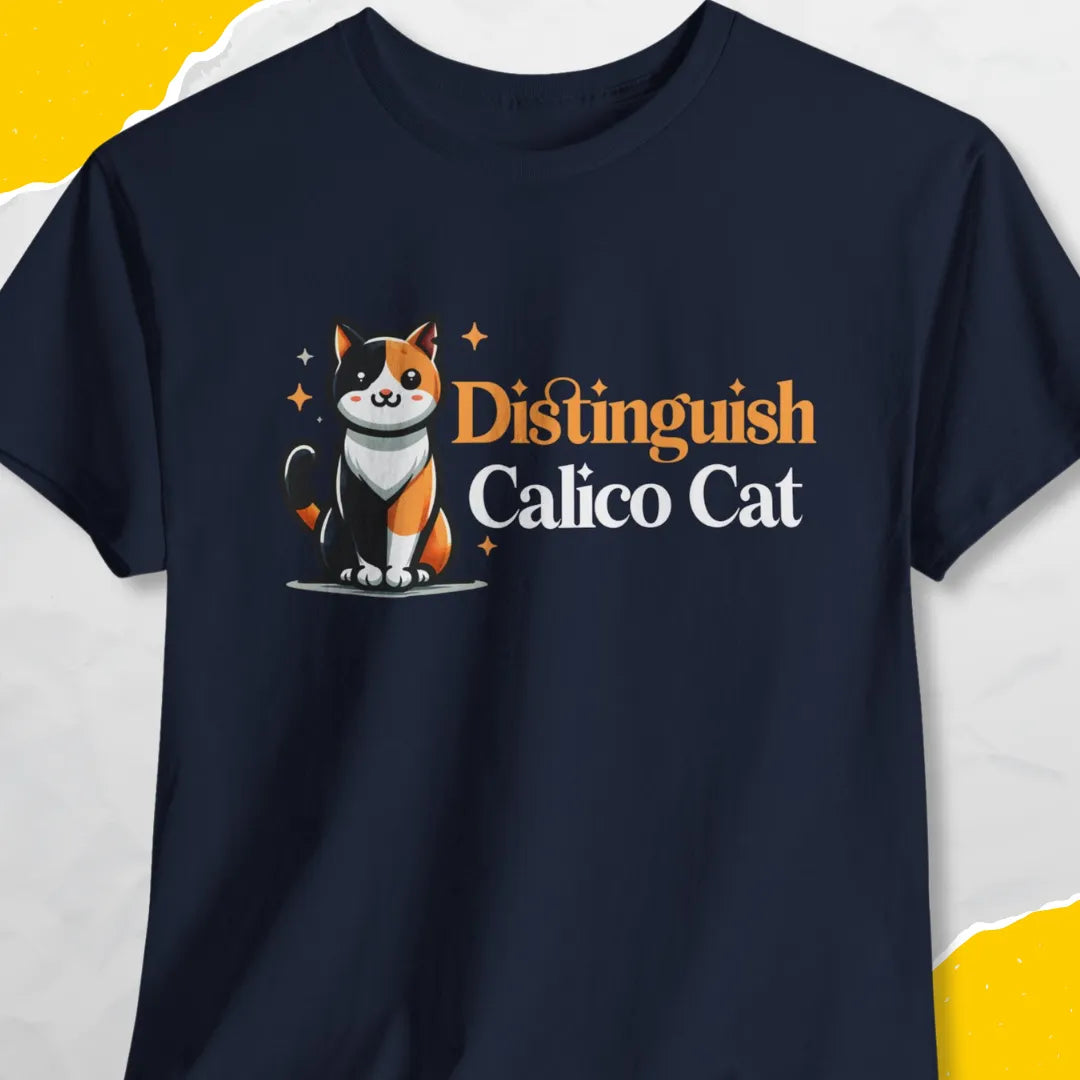 Distinguish Calico Cat - Unisex Softstyle Tee Cat T-Shirt