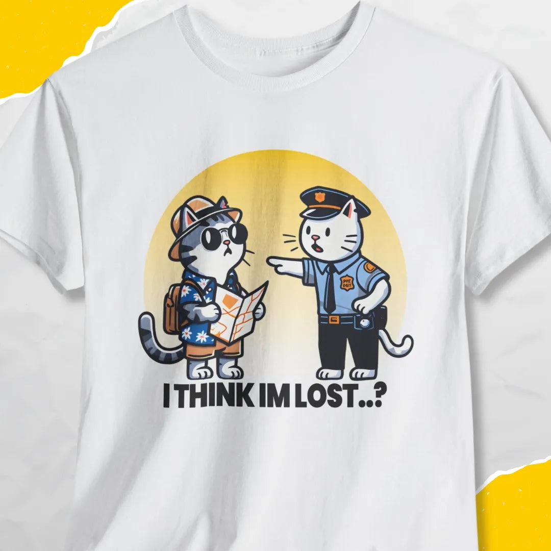 I Think I'm Lost..? - Unisex Softstyle Tee Cat T-Shirt