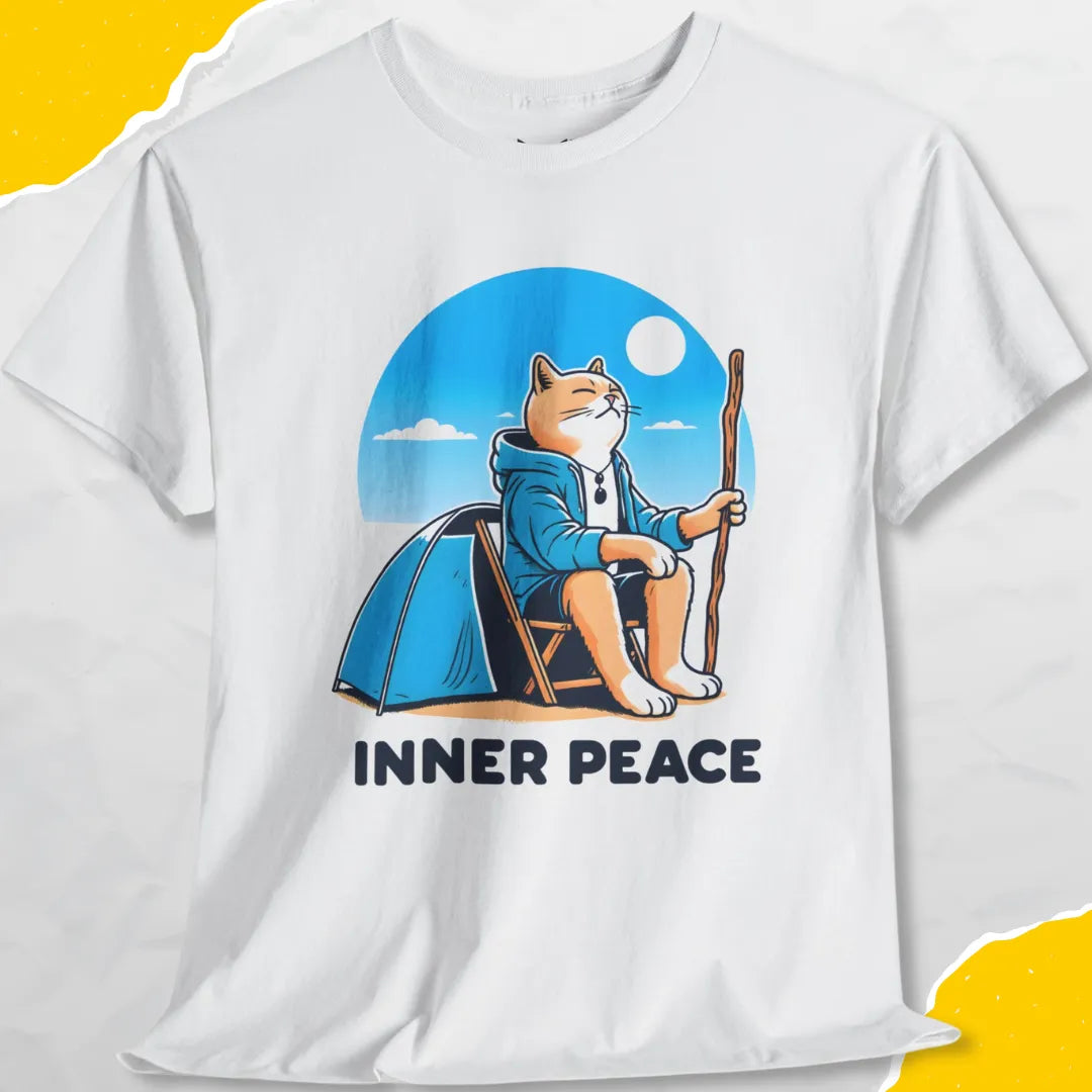 Inner Peace - Unisex Softstyle Tee Cat T-Shirt