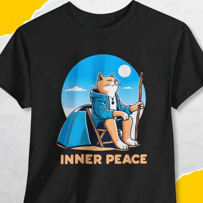 Inner Peace - Unisex Softstyle Tee Cat T-Shirt