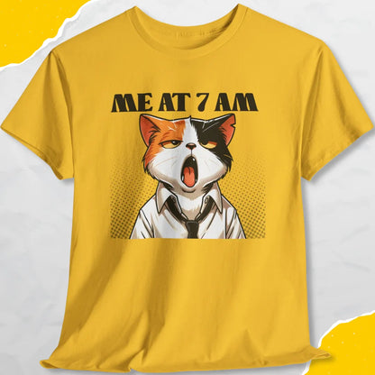 Me At 07.00 AM - Unisex Softstyle Tee Cat T-Shirt