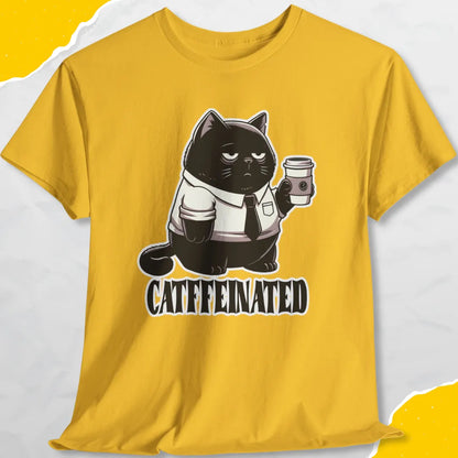 Catffeinated - Unisex Softstyle Tee Cat T-Shirt