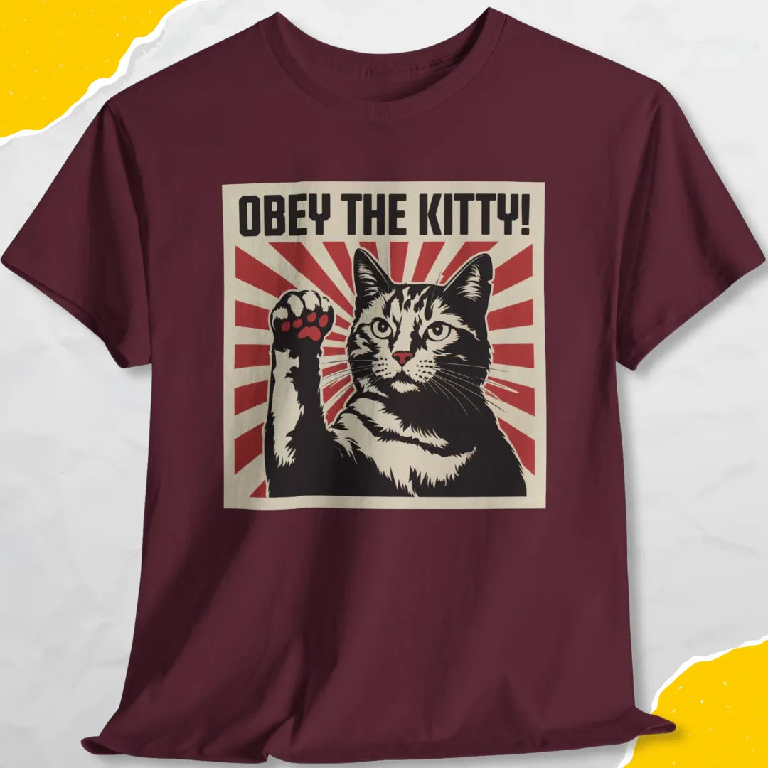 Obey The Kitty - Unisex Softstyle Tee Cat T-Shirt