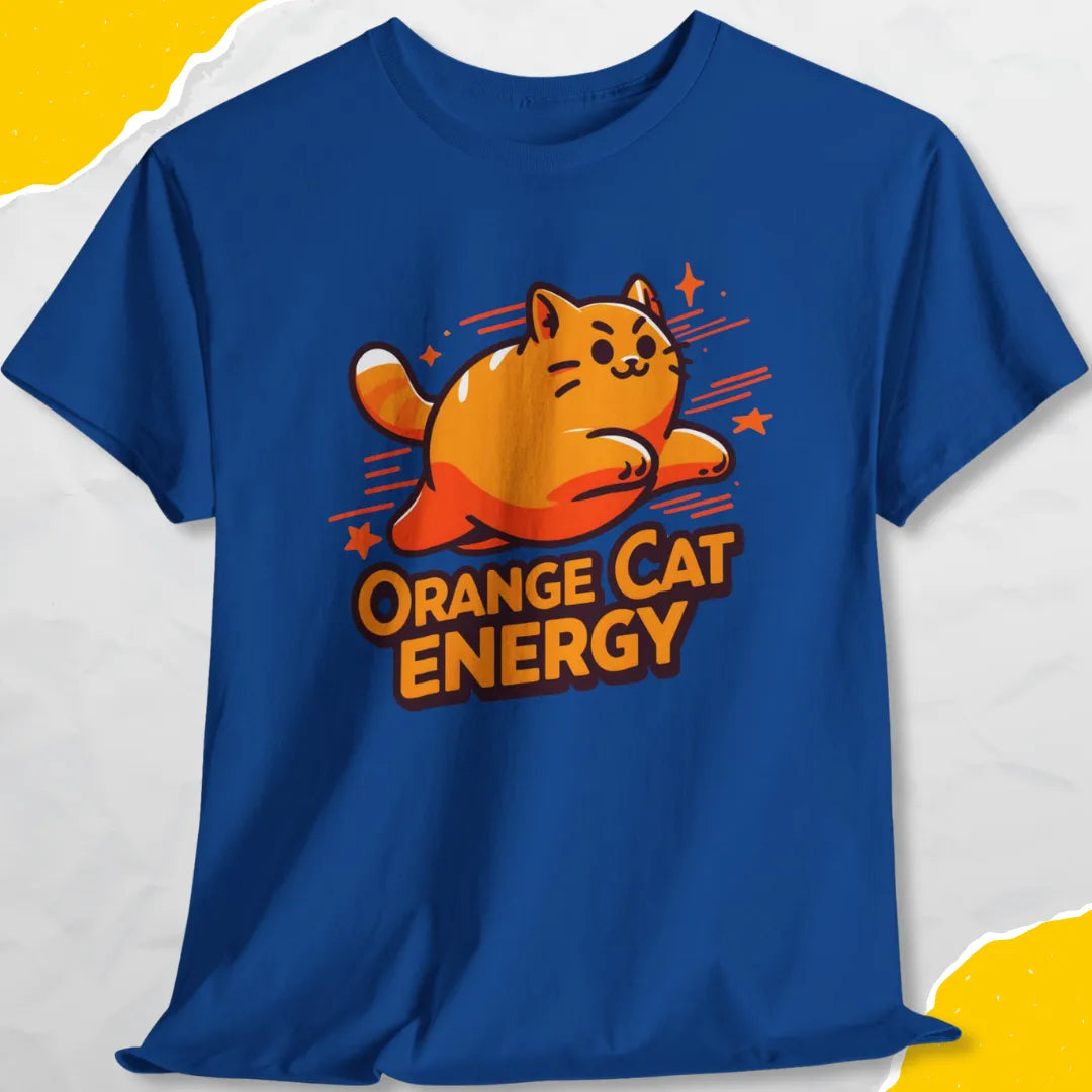 Orange Cat Energy - Unisex Softstyle Tee Cat T-Shirt