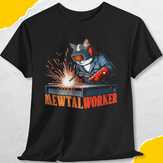 Meowtal Worker - Unisex Softstyle Tee Cat T-Shirt