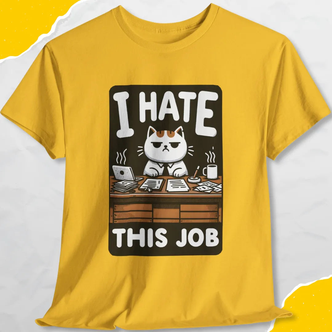 I Hate This Job - Unisex Softstyle Tee Cat T-Shirt