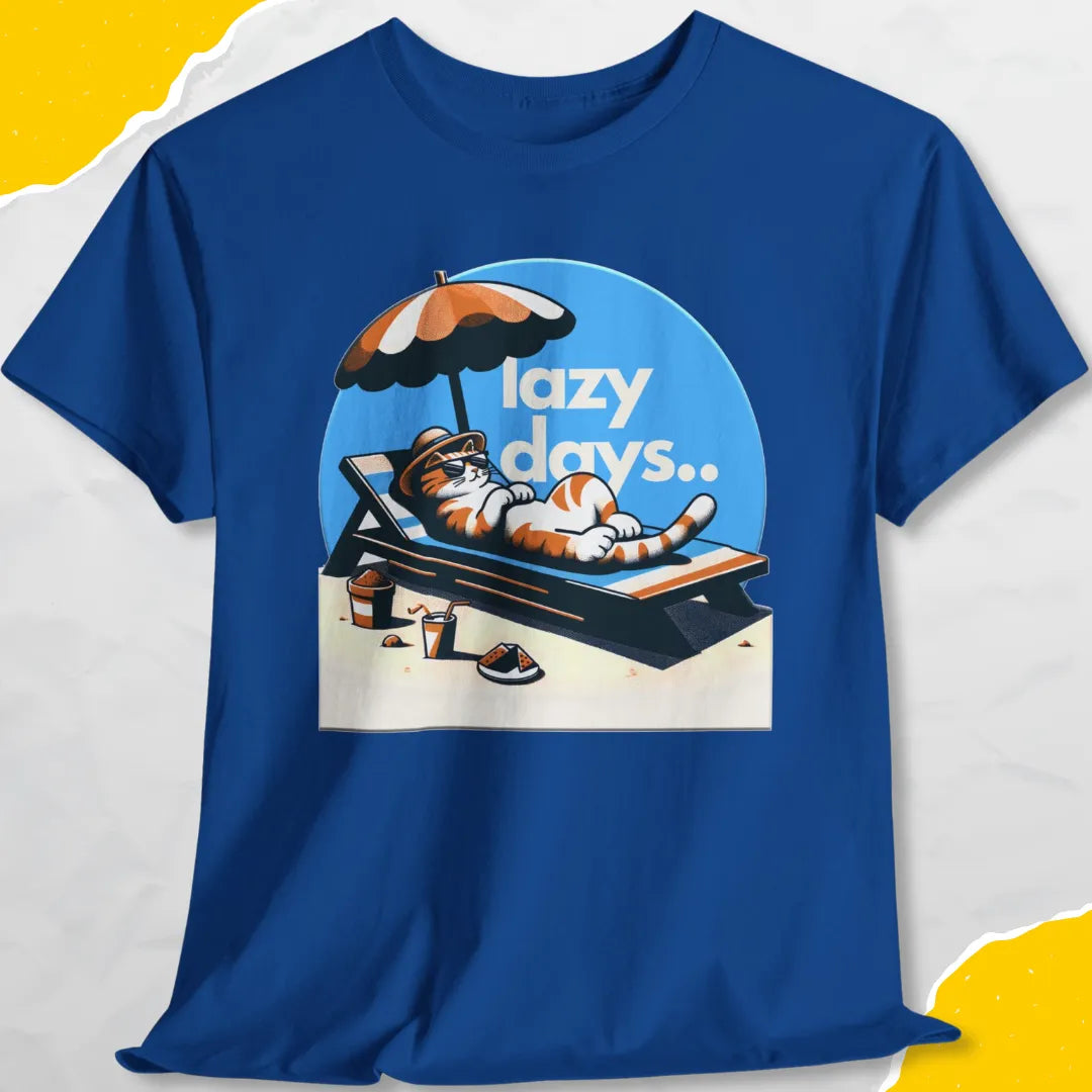 Lazy Days - Unisex Softstyle Tee Cat T-Shirt