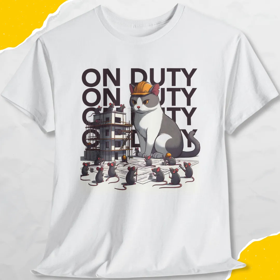 On Duty - Unisex Softstyle Tee Cat T-Shirt