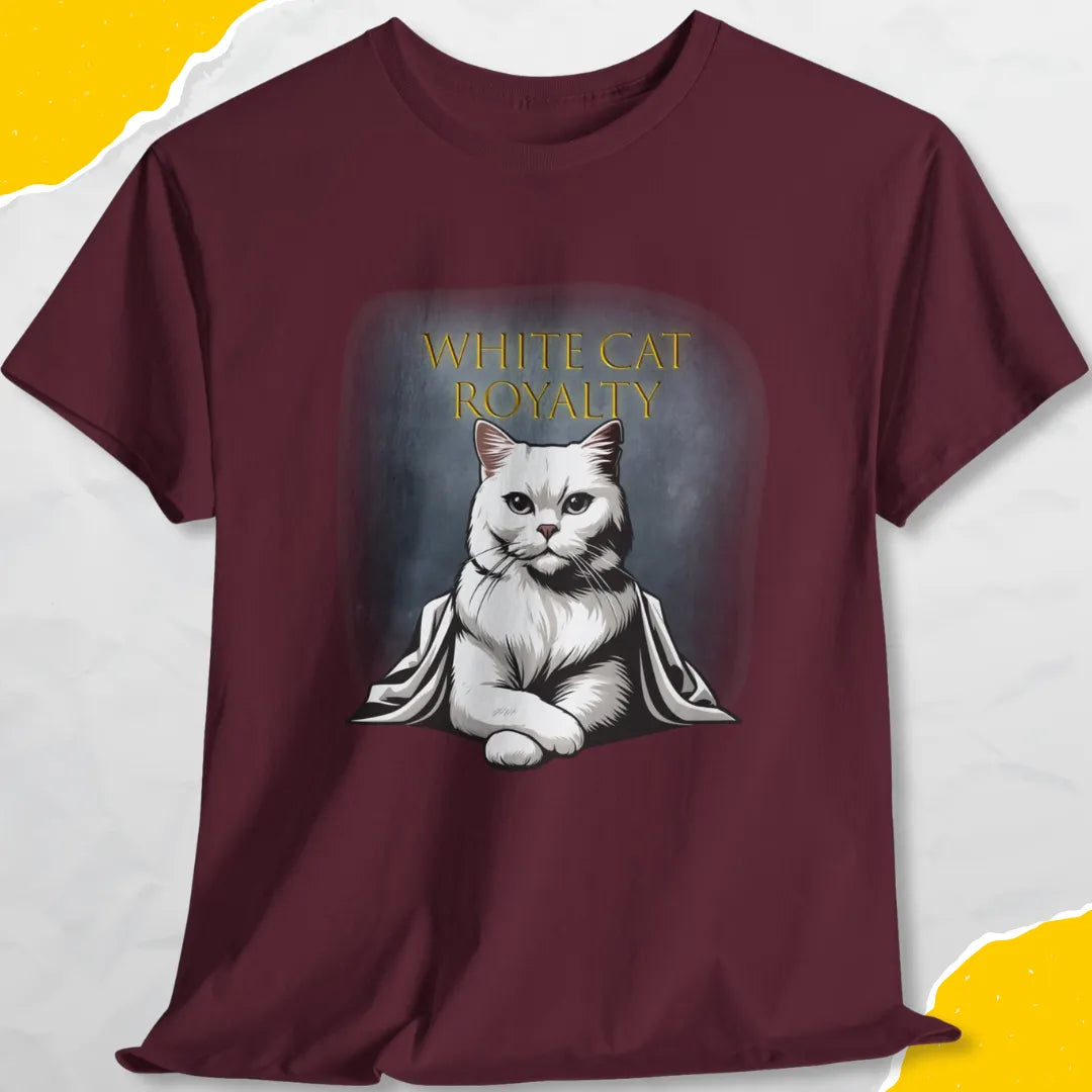 White Cat Royalty - Unisex Softstyle Tee Cat T-Shirt