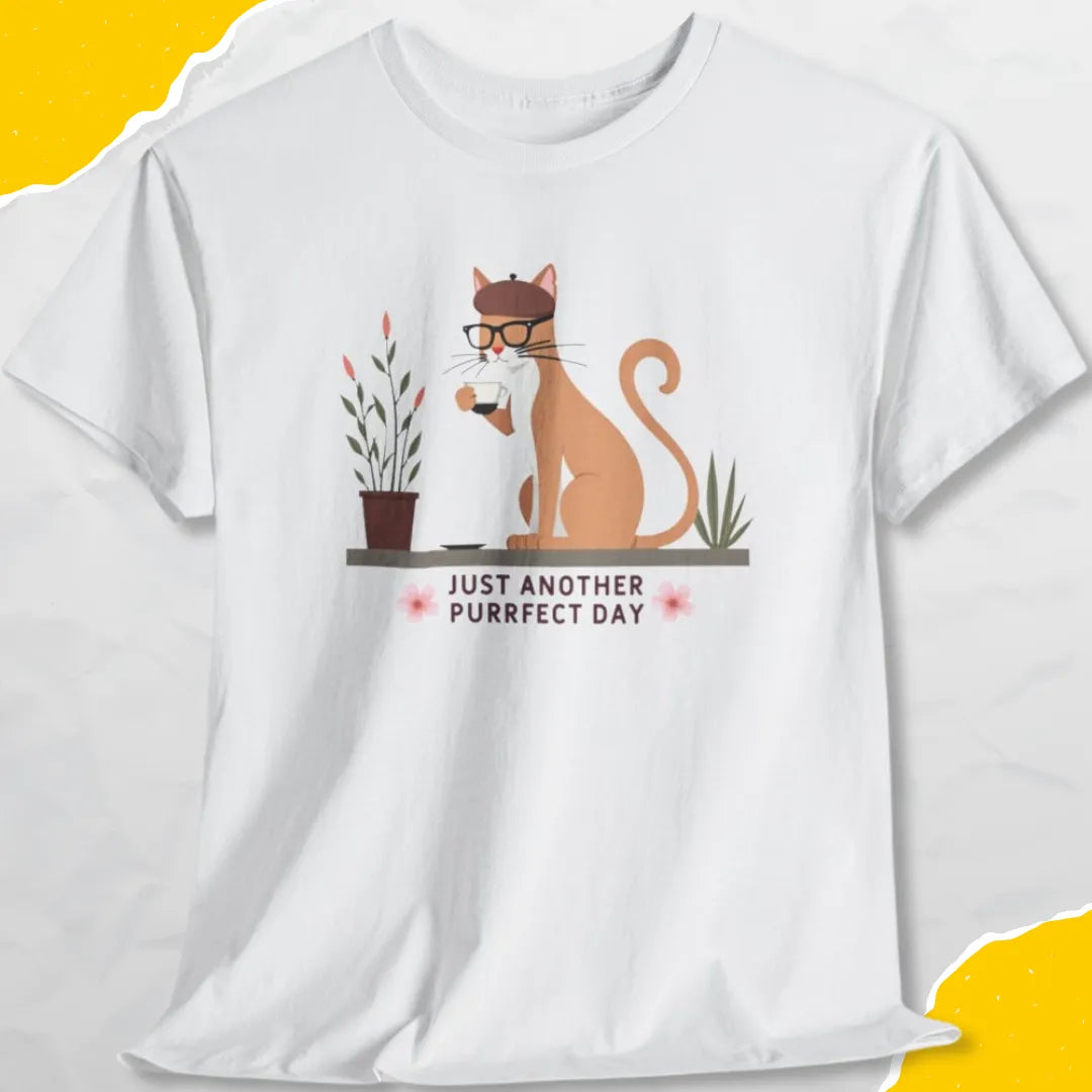 Just Another Purrfect Day - Unisex Softstyle Tee Cat T-Shirt