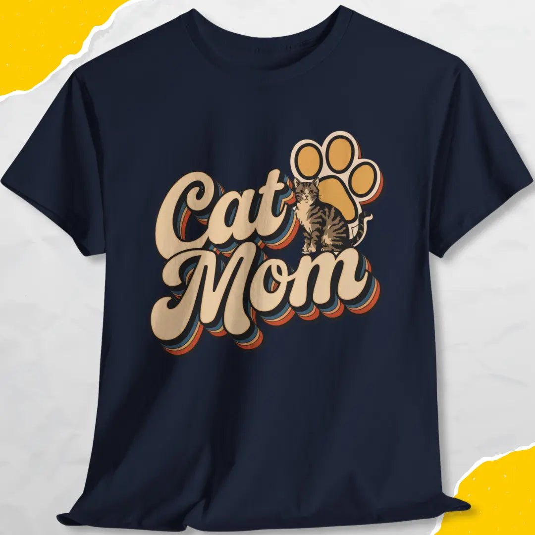 Cat Mom Retro - Unisex Softstyle Tee Cat T-Shirt