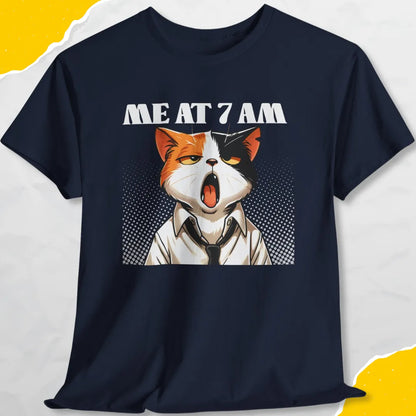 Me At 07.00 AM - Unisex Softstyle Tee Cat T-Shirt