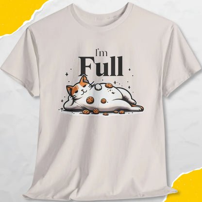 I'm Full - Unisex Softstyle Tee Cat T-Shirt