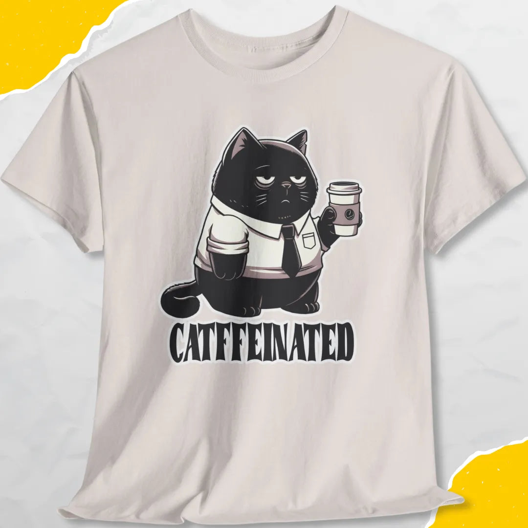 Catffeinated - Unisex Softstyle Tee Cat T-Shirt