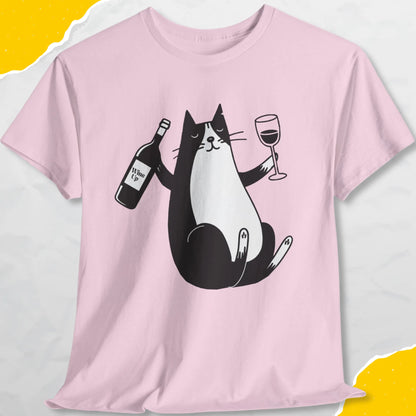 Wine Up - Unisex Softstyle Tee Cat T-Shirt