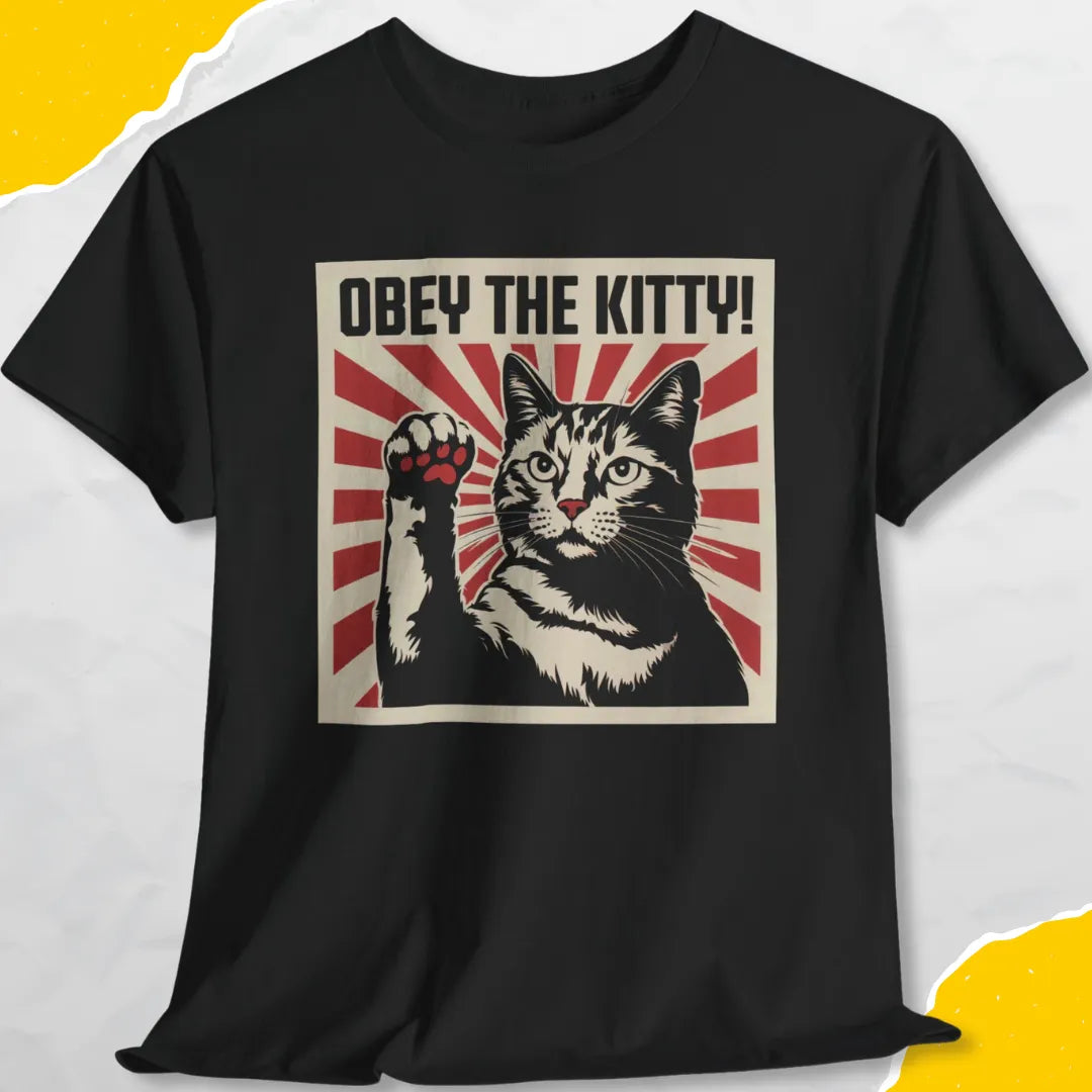 Obey The Kitty - Unisex Softstyle Tee Cat T-Shirt