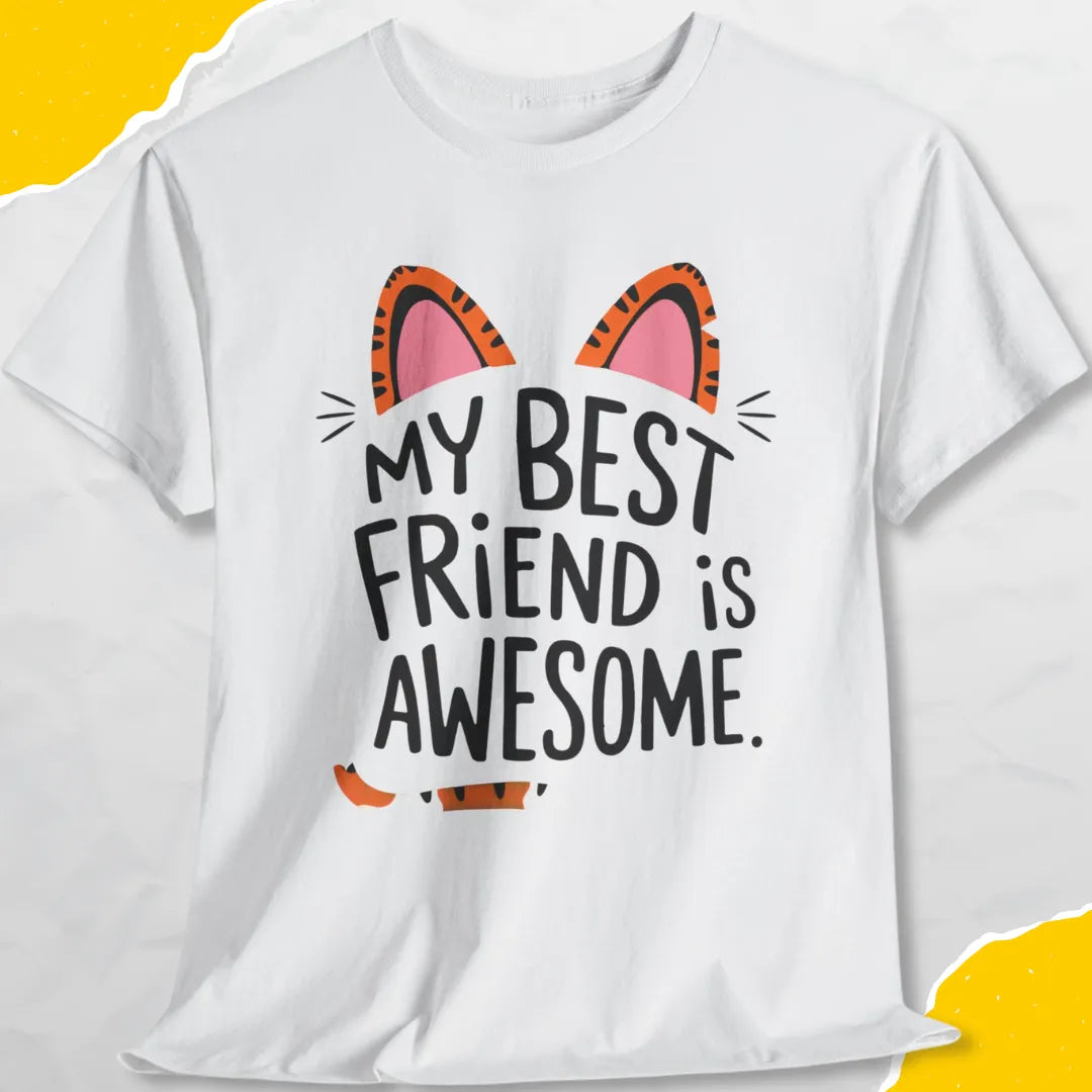 My Best Friend Is Awesome - Unisex Softstyle Tee Cat T-Shirt