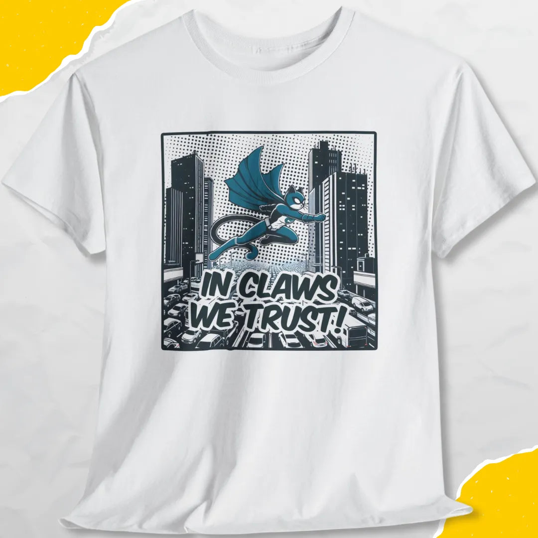 In Claws We Trust - Unisex Softstyle Tee Cat T-Shirt