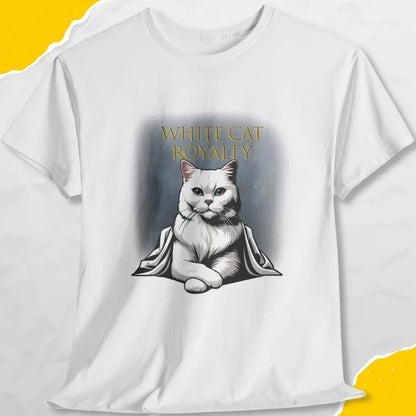 White Cat Royalty - Unisex Softstyle Tee Cat T-Shirt