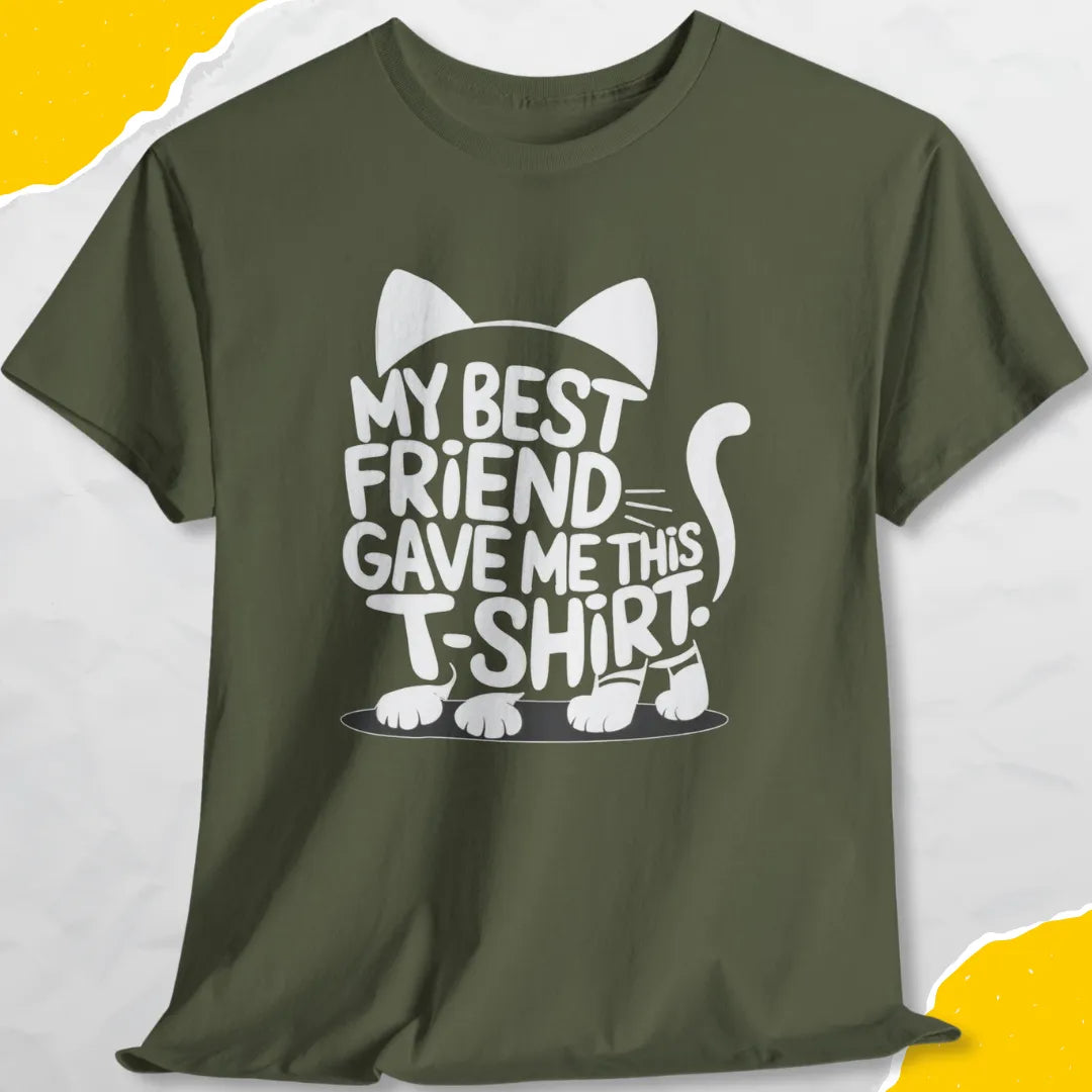 My Best Friend Gave Me This T-shirt - Unisex Softstyle Tee Cat T-Shirt