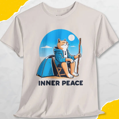 Inner Peace - Unisex Softstyle Tee Cat T-Shirt