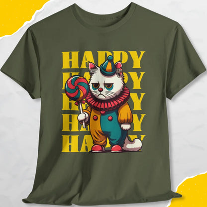 Happy - Unisex Softstyle Tee Cat T-Shirt