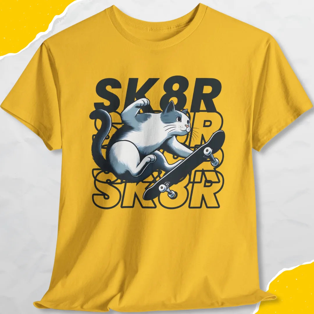 SK8R Skater Cat - Unisex Softstyle Tee Cat T-Shirt