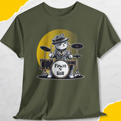 Pawn N' Roll - Unisex Softstyle Tee Cat T-Shirt