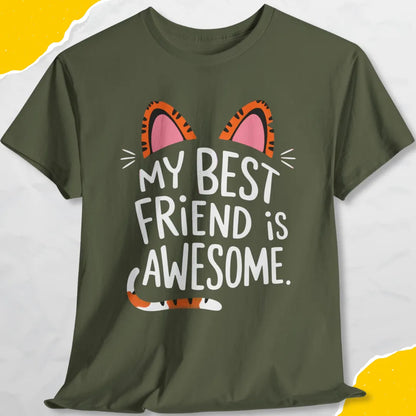 My Best Friend Is Awesome - Unisex Softstyle Tee Cat T-Shirt