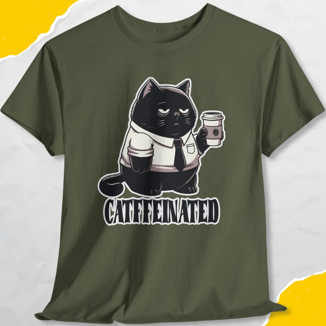 Catffeinated - Unisex Softstyle Tee Cat T-Shirt