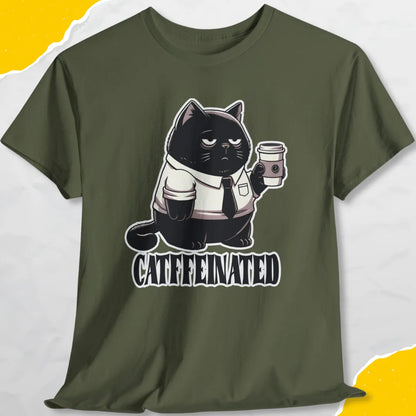 Catffeinated - Unisex Softstyle Tee Cat T-Shirt