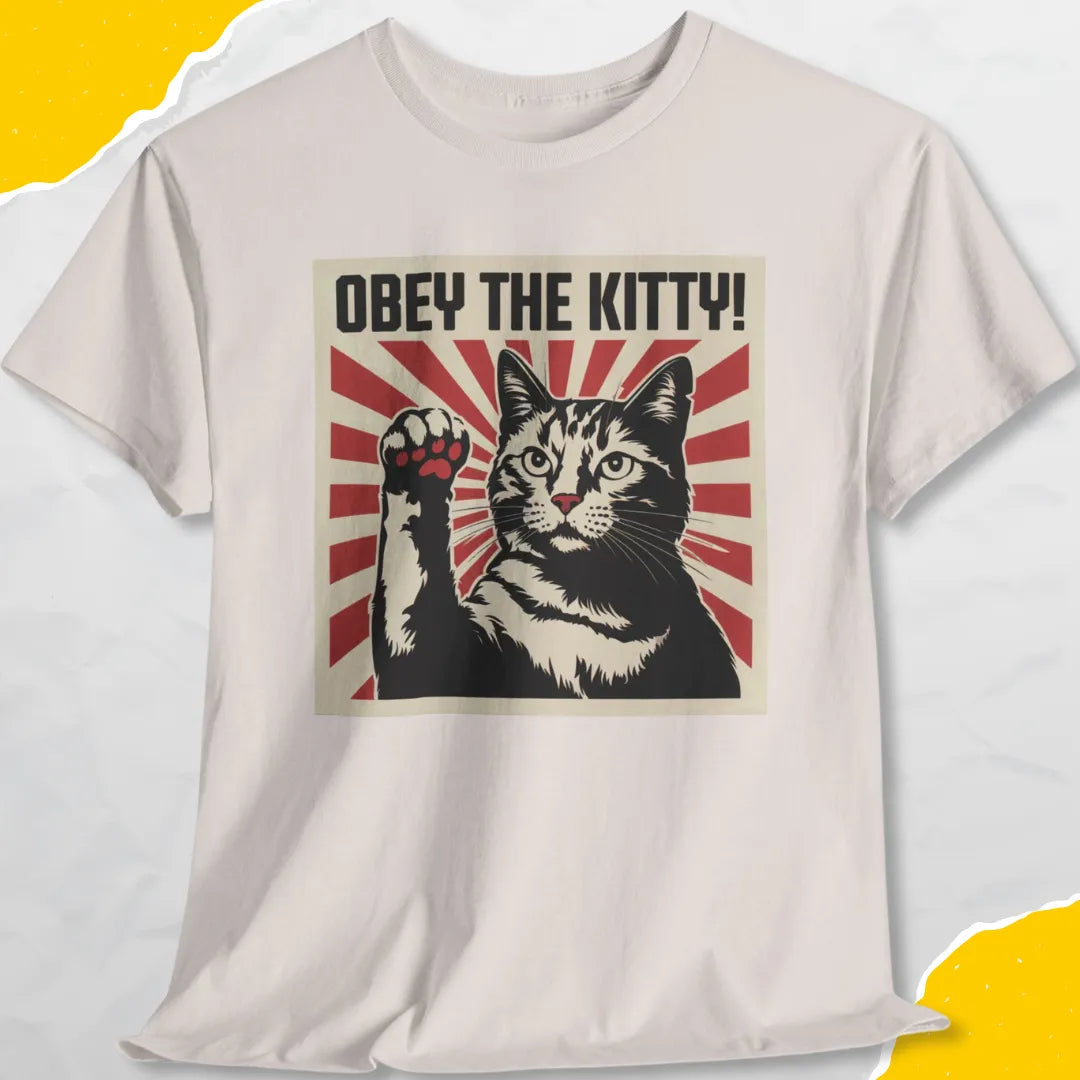 Obey The Kitty - Unisex Softstyle Tee Cat T-Shirt