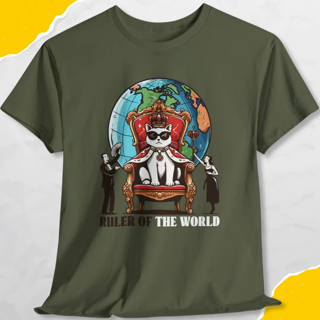 Ruler Of The World - Unisex Softstyle Tee Cat T-Shirt