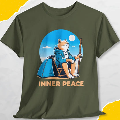 Inner Peace - Unisex Softstyle Tee Cat T-Shirt