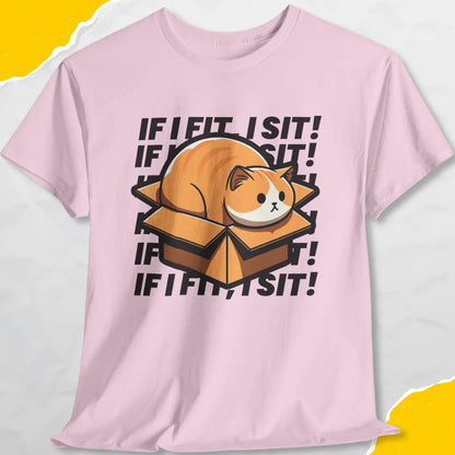 If I Fits I Sits - Unisex Softstyle Tee Cat T-Shirt