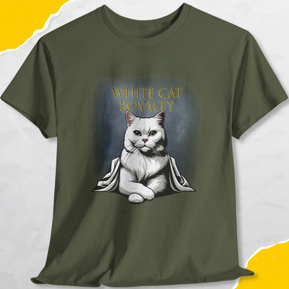 White Cat Royalty - Unisex Softstyle Tee Cat T-Shirt